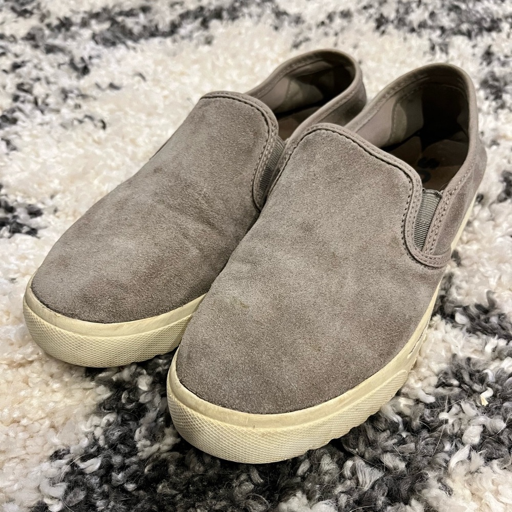 Sorel Women's Gray Suede Slip-On Loafers